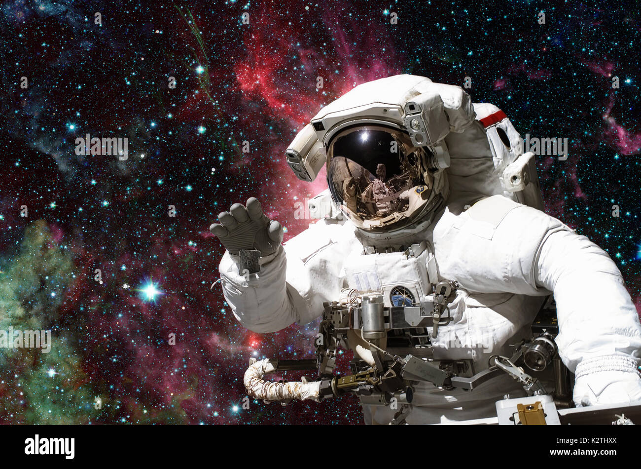 NASA Space Exploration-Astronaut. Elemente des Bildes von der NASA eingerichtet. Stockfoto