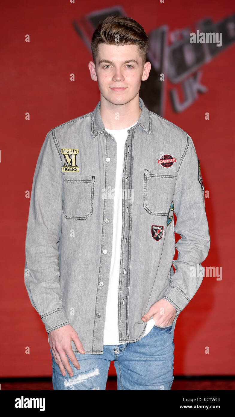 Foto © gutgeschrieben werden Alpha Presse 079965 29/03/2017 Jamie Miller Die Stimme de Finalist Photocall London Stockfoto