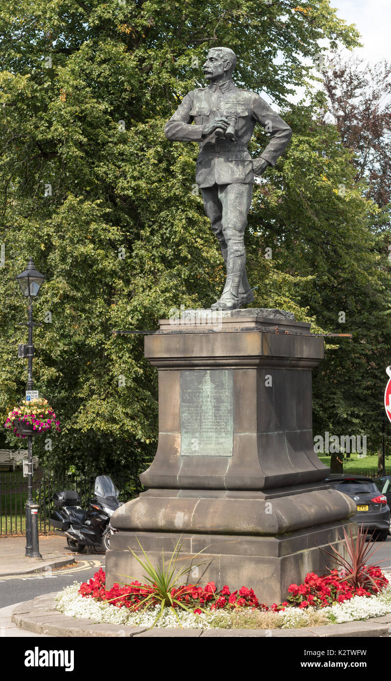 Memorial Statue von Oberstleutnant George Elliott Benson, Hexham, Northumberland, England, Großbritannien Stockfoto