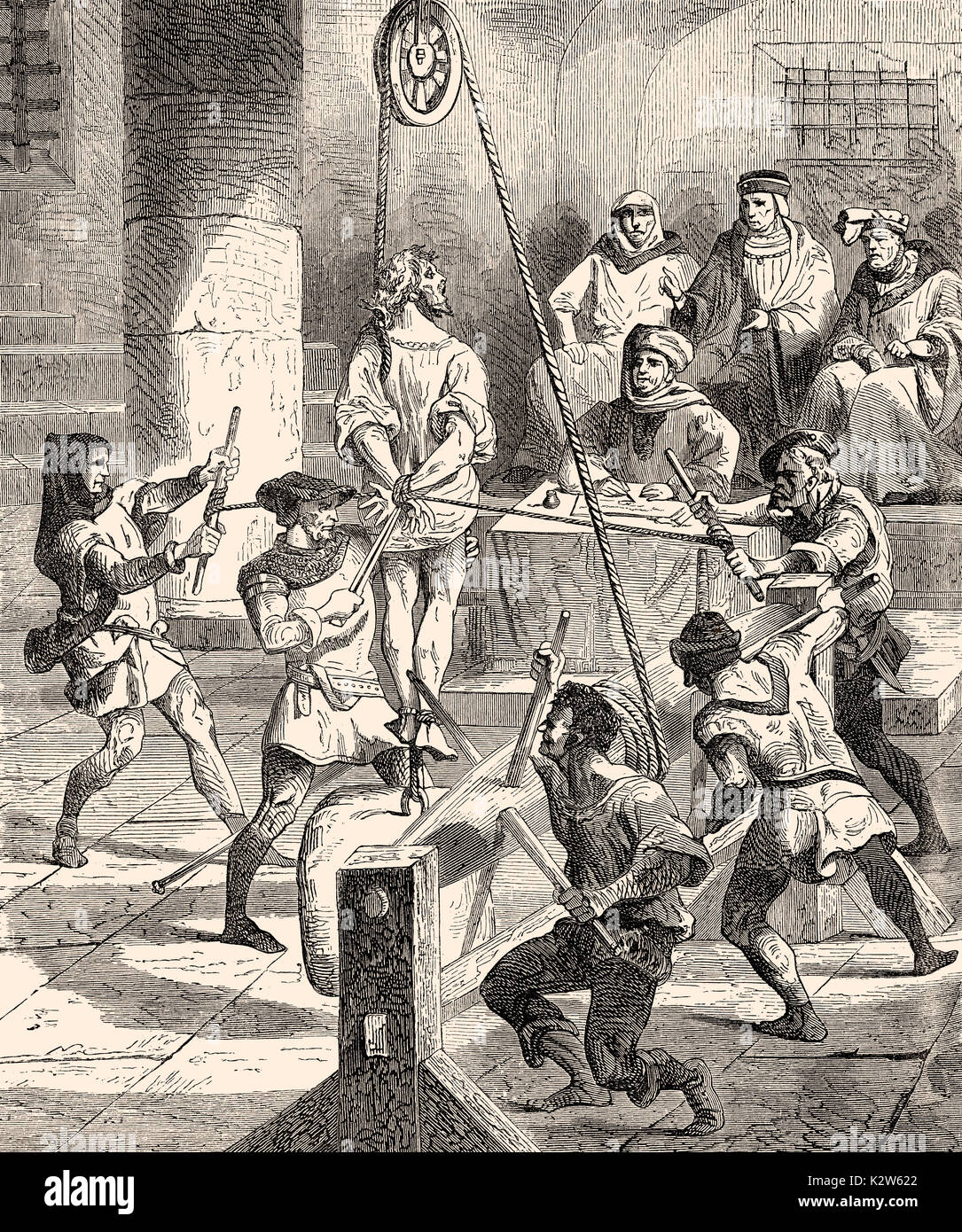 Inquisition, die grausame Foltermethoden der Kirche im 16. Jahrhundert Stockfoto