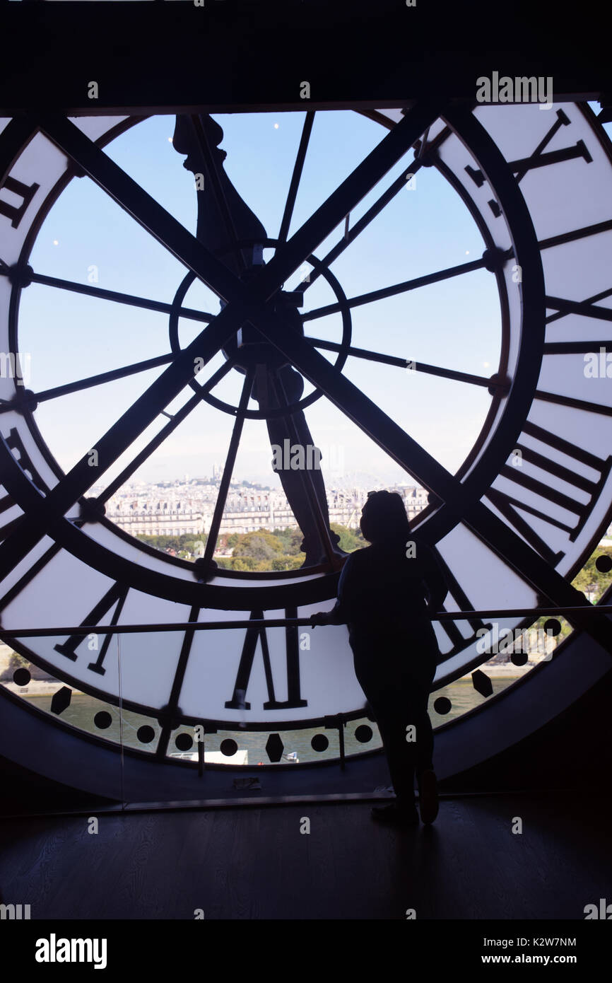 Uhr im Musée d'Orsay, Paris, Frankreich Stockfoto