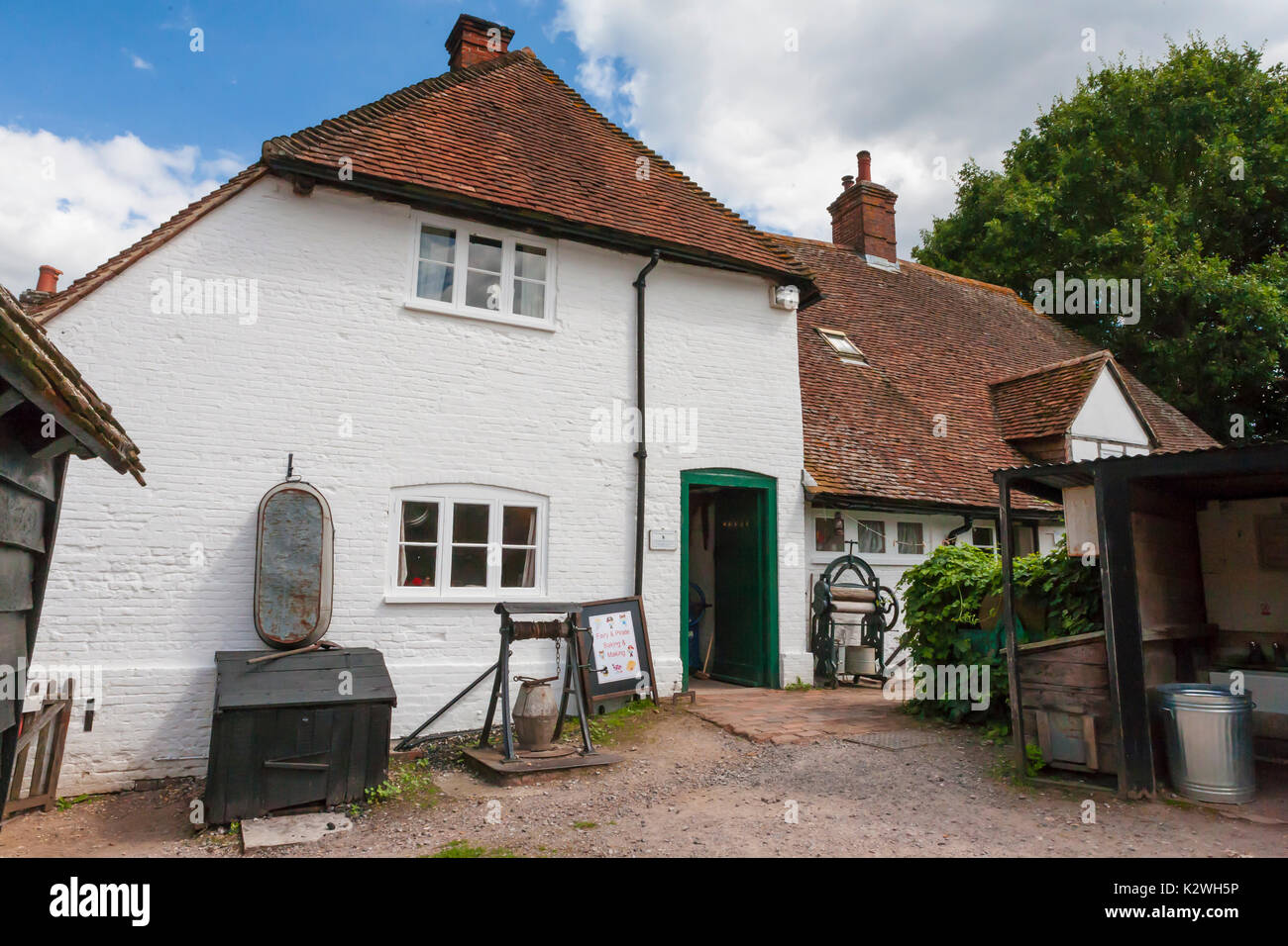 Manor Farm, Bursledon, Hampshire, England, das in der jüngeren BBC2 Series' Kriegszeit Farm' empfohlene Stockfoto