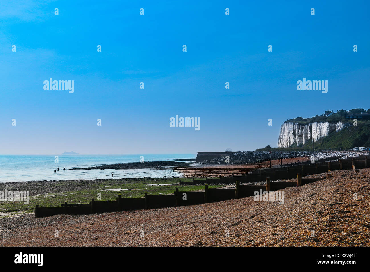 Kingsdown, Kent und die weißen Klippen von Dover Stockfoto