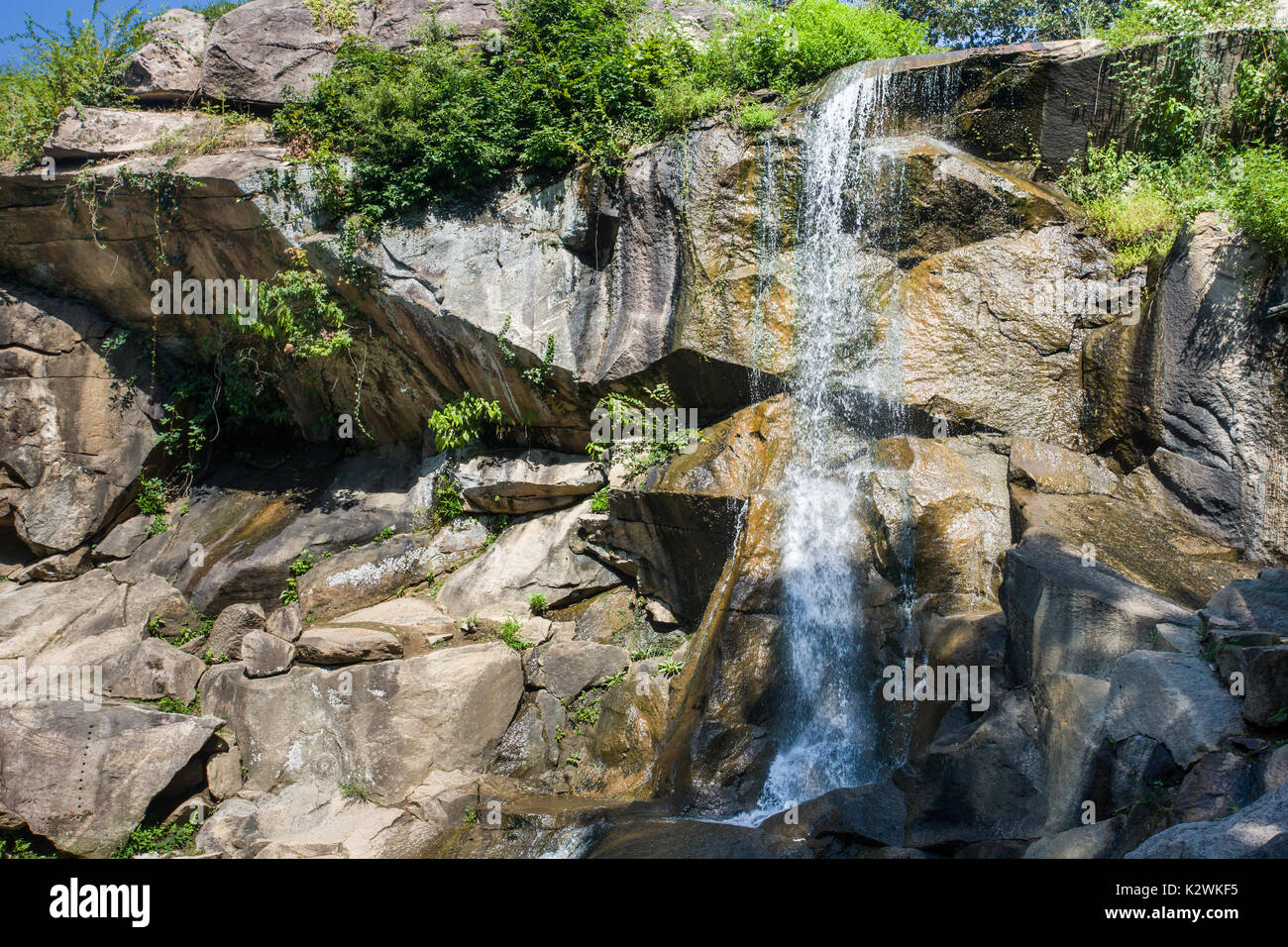 Wasserfall bei Maymont Immobilien, Richmond, VA. Stockfoto