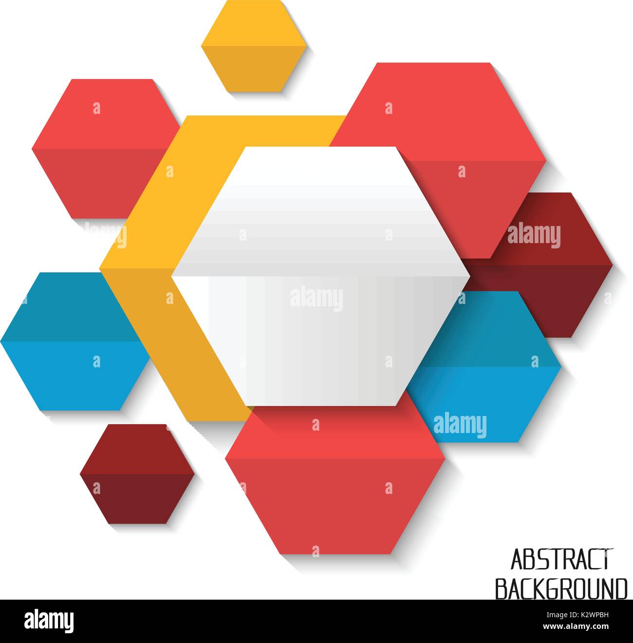 Polygonal bunt Abstrakt Hintergrund für kreatives Design, Banner, Karten etc., Vector Illustration Stock Vektor