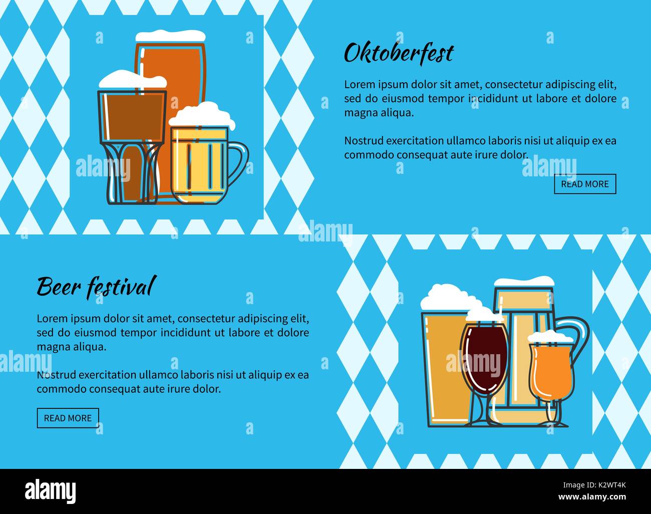 Oktoberfest. Web Banner Design. Vector Illustration Stock Vektor