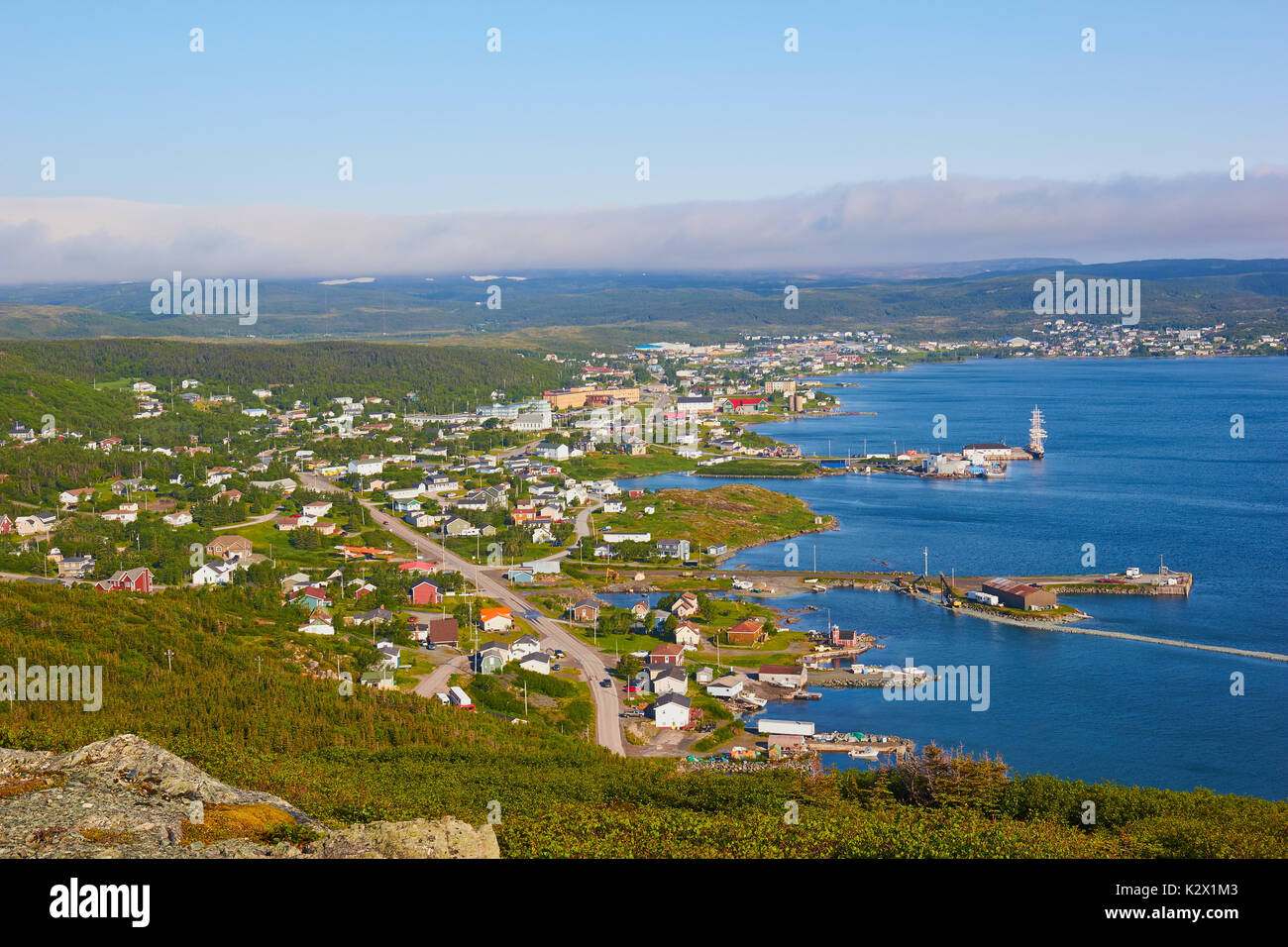 Panorama der hl. Antonius, der großen nördlichen Halbinsel, Neufundland, Kanada Stockfoto