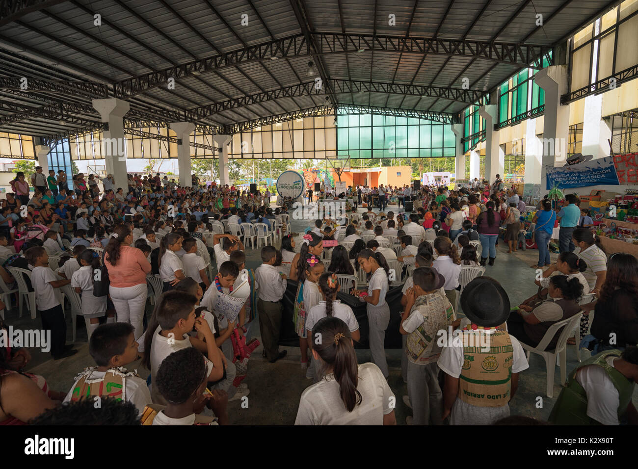 Juni 5, 2017 Lago Agrio, Ecuador: Rallye im Zentrum der Ölförderung Stadt Stockfoto