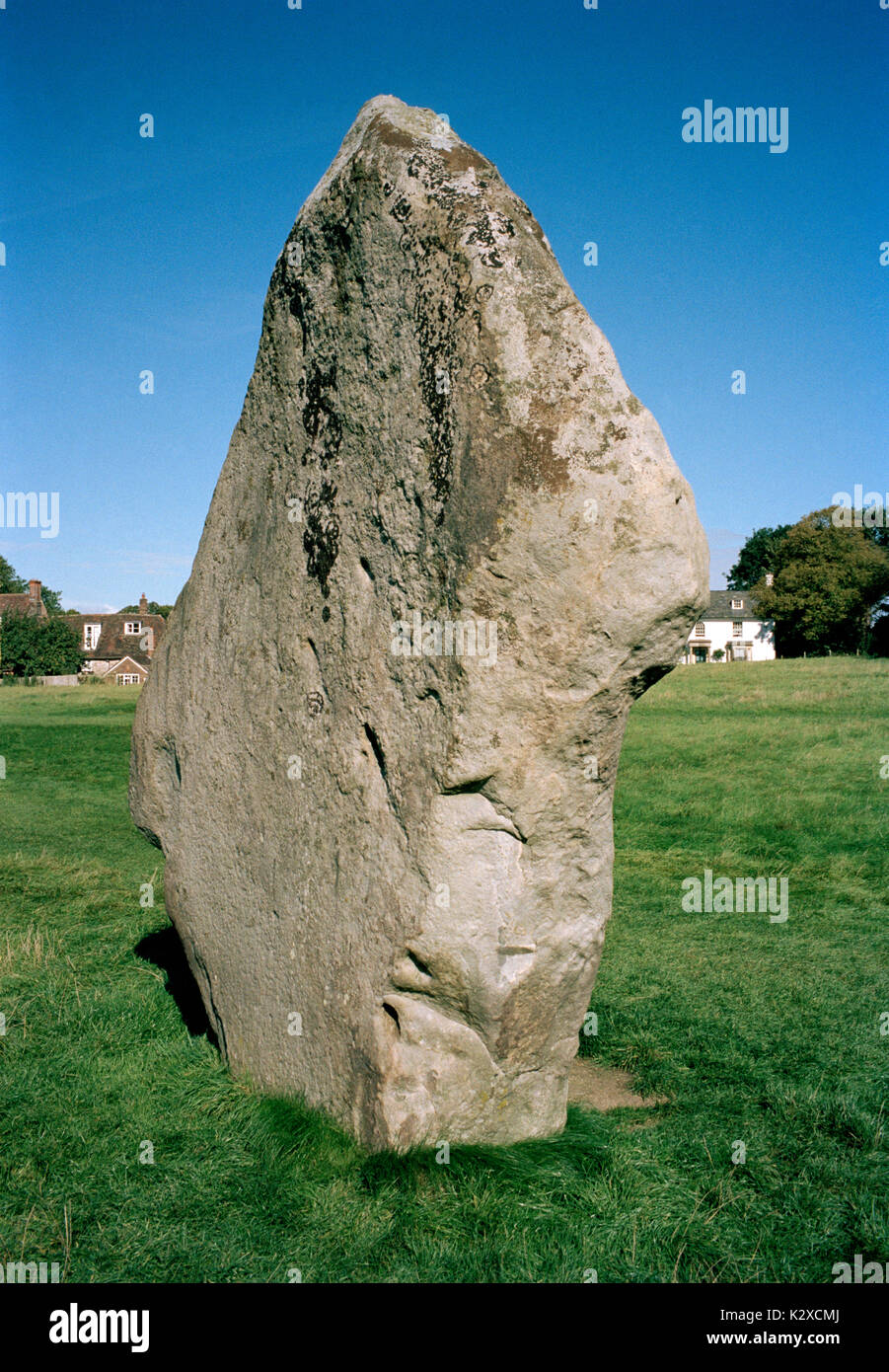 Avebury Stone Circle in Avebury in Wiltshire, England, in Großbritannien im Vereinigten Königreich Großbritannien Europa. Alte Henge Steine Vorgeschichte Reisen Stockfoto