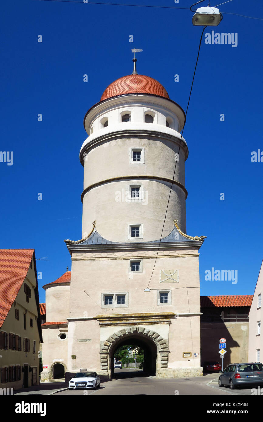 Nördlingen, Ries, Schwaben, Bayern, Romantische Straße, Denkmal, historisch, Tourismus 