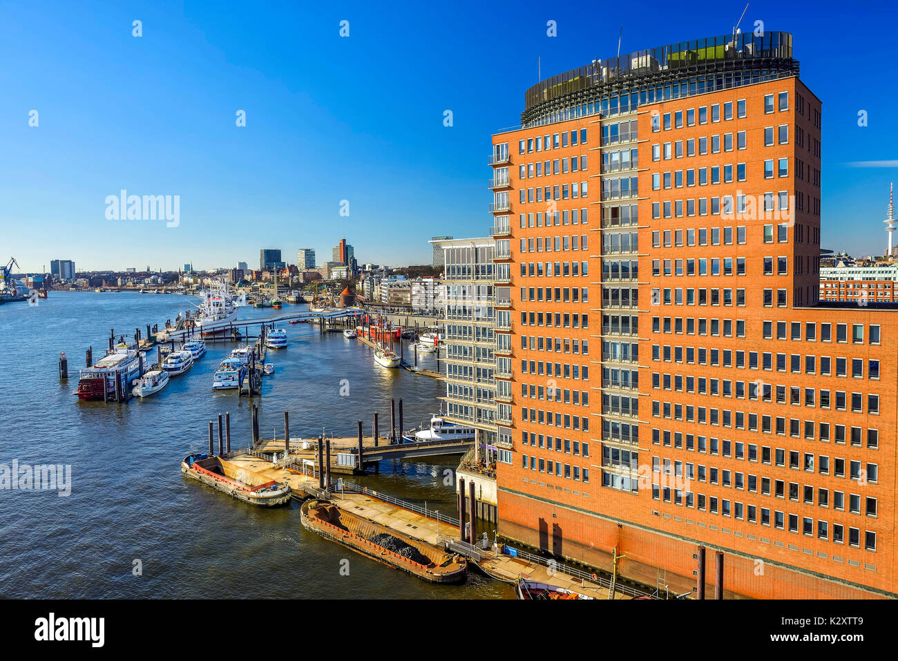 Hanse Trade Center, Kehrwiederspitze und niedrige Hafen in Hamburg, Deutschland, Europa, Hanseatic Trade Center, Kehrwiederspitze und Niederhafen Stockfoto