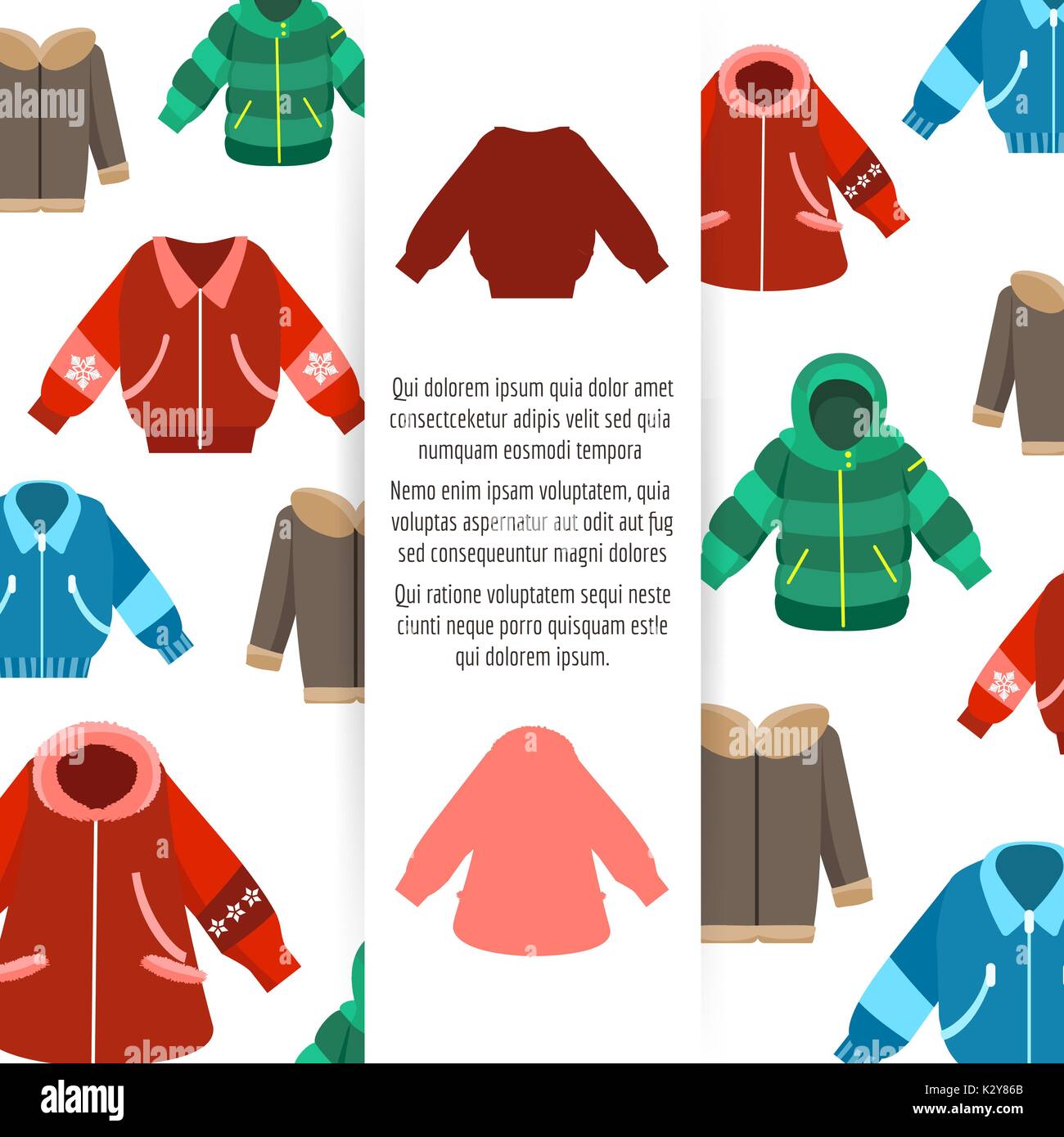 Winter jacken Poster Stock Vektor