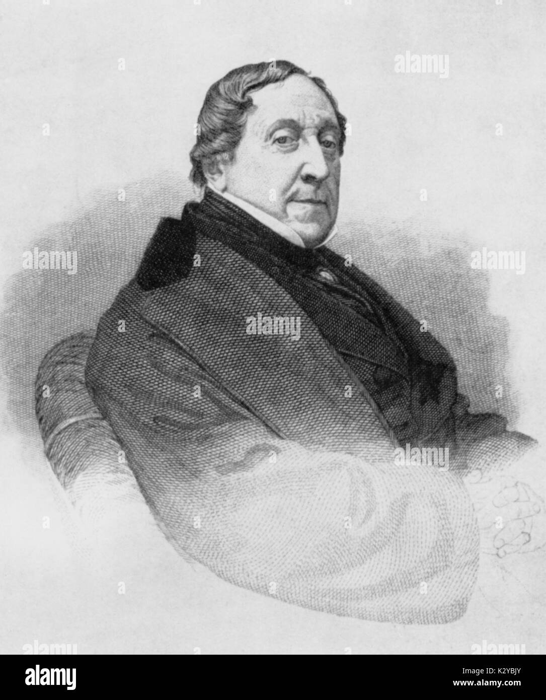 ROSSINI, Gioacchino italienischer Komponist, 29. Februar 1792 - 13. November 1868. Stockfoto