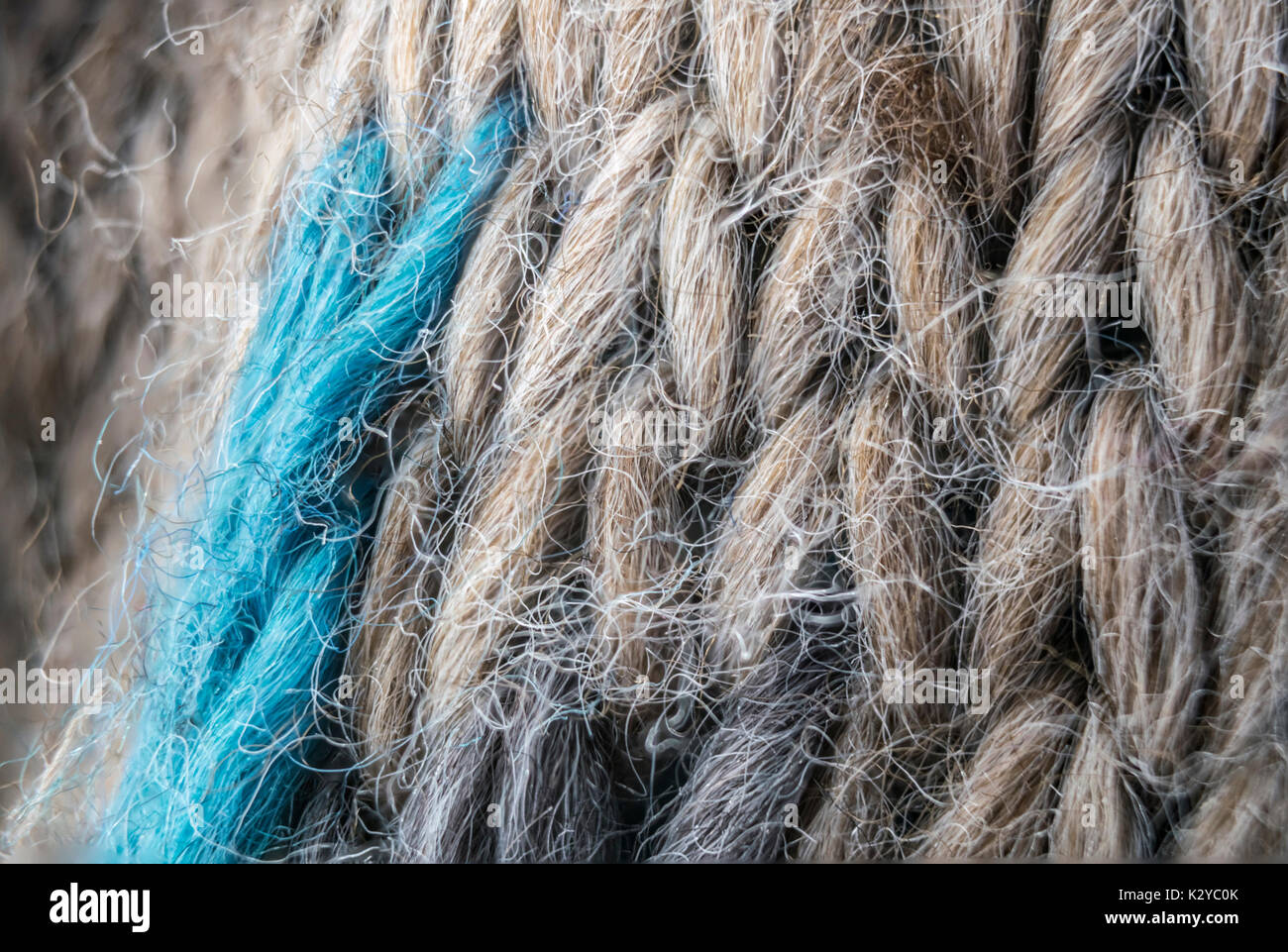 Sehr detaillierte Handarbeit Wolle Stoff, Wolle Textur Hintergrund. Stockfoto