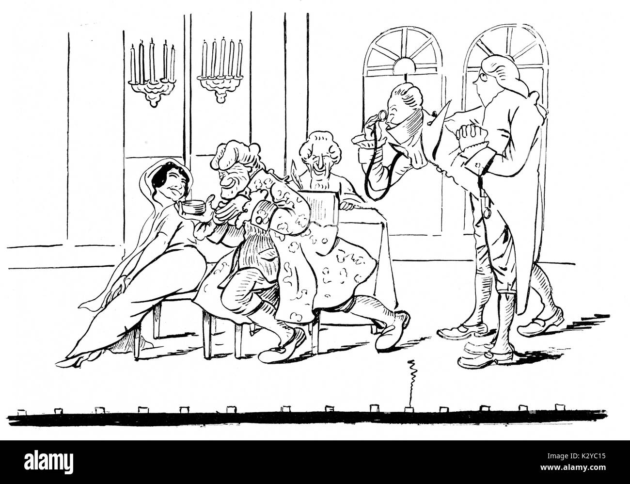 JOACHIM QUARTETT - Instantanee Quartettistiche Karikatur von Musica e Musicisti, 1905 Ungarischen (Germanized), Violinist, Komponist und Dirigent (1831-1907) Stockfoto