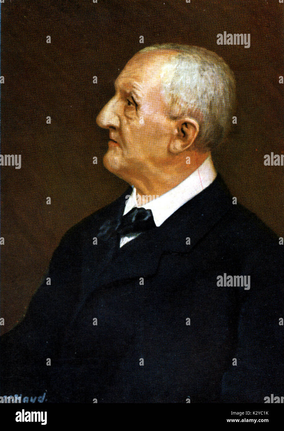 Anton Bruckner, Porträt von Karl Hayd. Österreichische Komponist und Organist, 1824-1896. Stockfoto