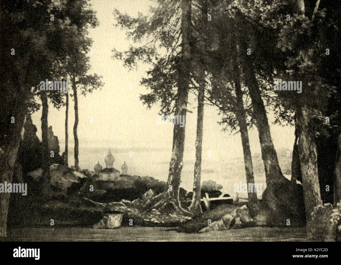 Die Leos Janacek "Kata Kabanova'. Die Ufer der Wolga (Kata ist Selbstmord) von Gottlieb für erste Prager Produktion. Tschechische Komponist (1854-1928) Stockfoto