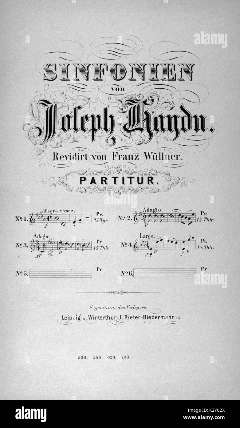 Joseph haydn Fotos und Bildmaterial in hoher Auflösung Alamy