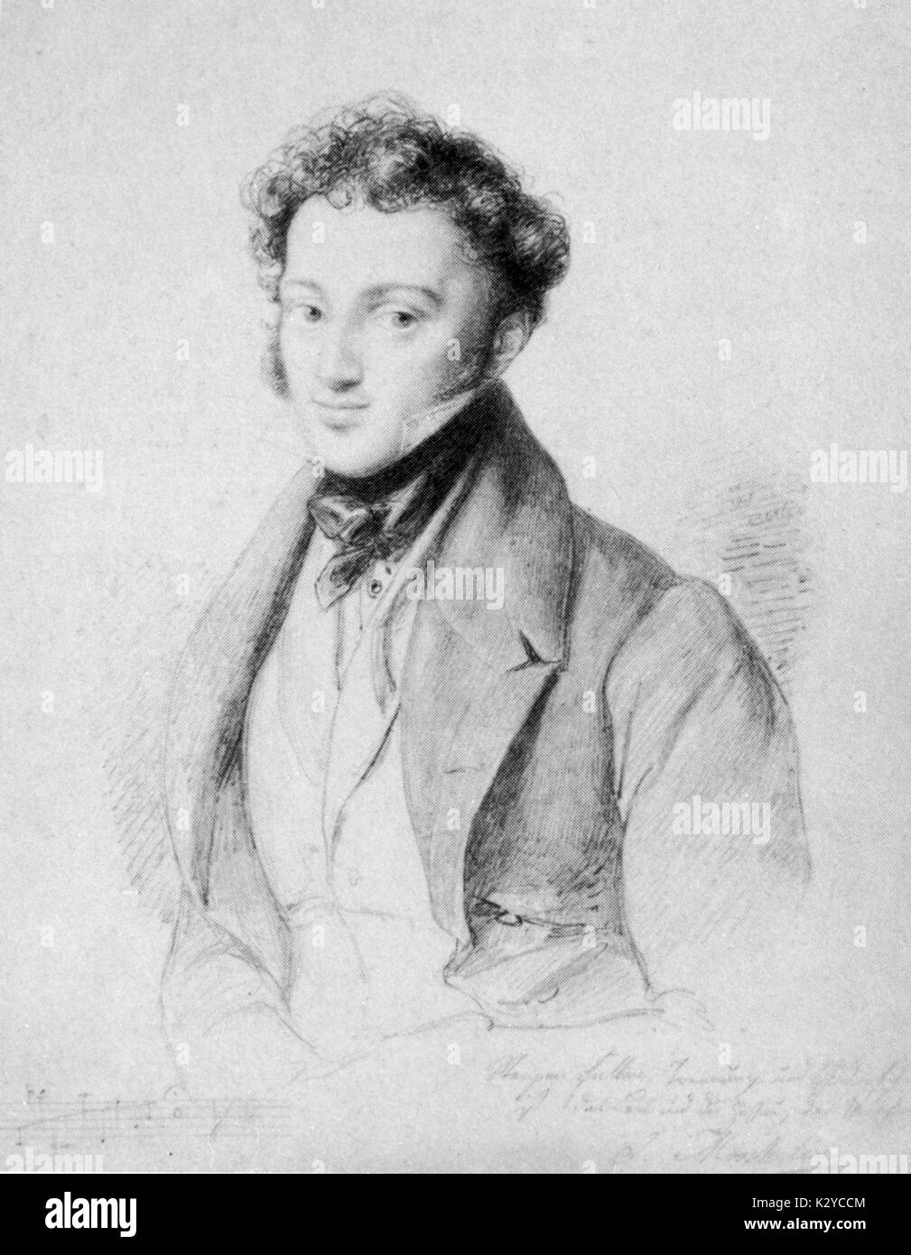 MOSCHELES, Ignaz Tschechische Pianist, Pädagoge und Komponist, 1794-1870 Stockfoto