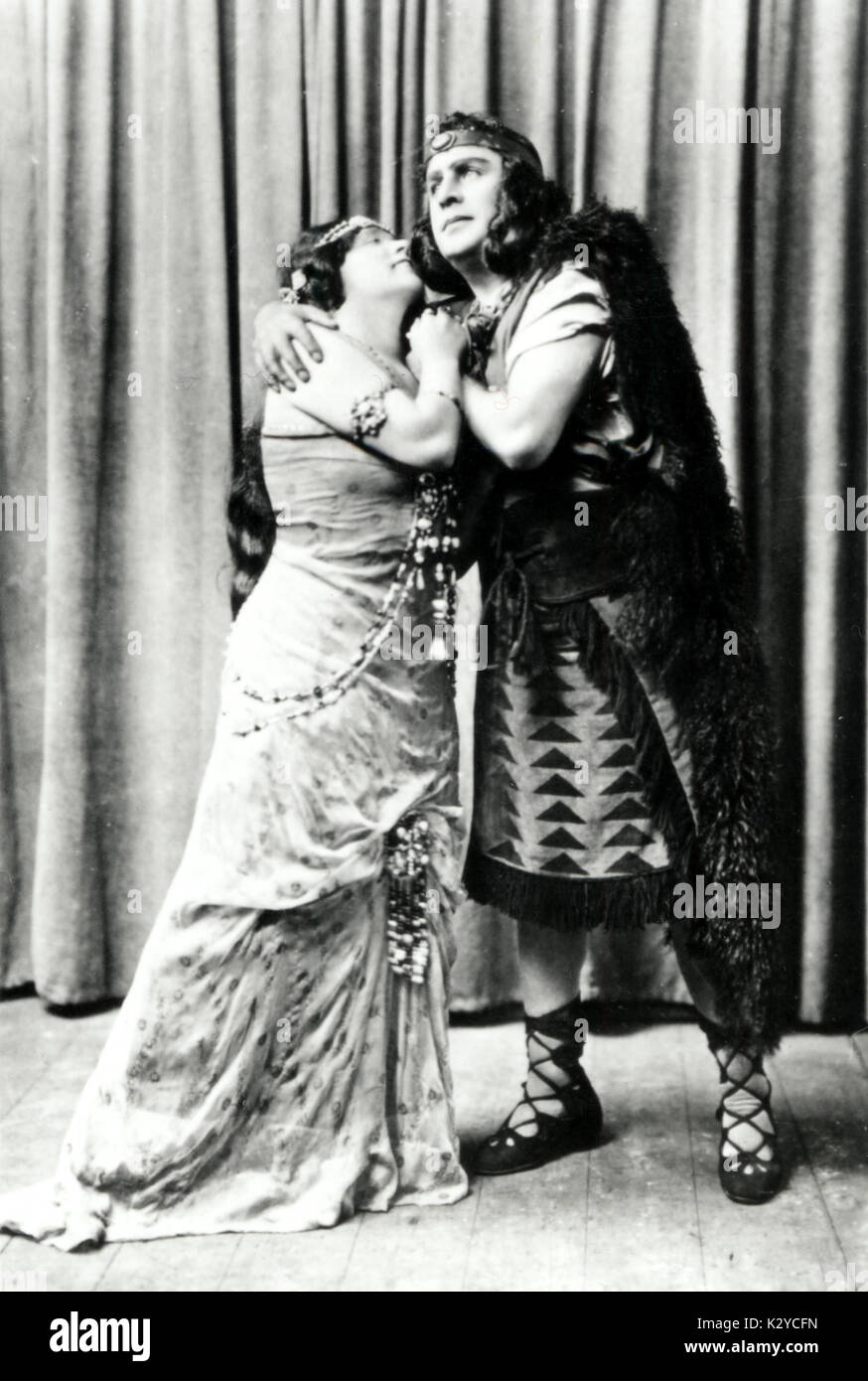 SAINT-SAENS Camille - Oper - Samson und Delila (Samson et Dalila) mit Edna Thornton (altistin, 1875-1964) als Delilah, Herr Walter Hyde (Tenor, 1875-1951) als Samson. Die Sir Thomas Beecham Opera Company. Stockfoto