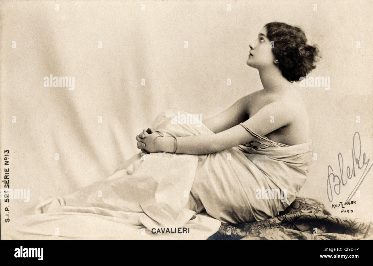 GIORDANO, Umberto - FEDORA Lina CAVALIERI (Italienische dramatischen Sopran, 1874-1944) als Fedora italienischer Komponist, 1867-1948) Stockfoto