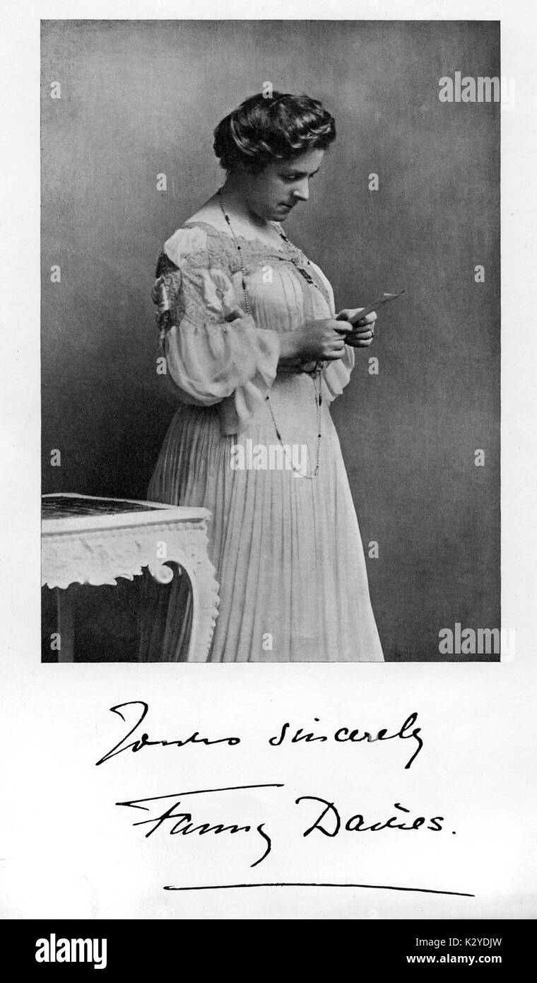DAVIES, Fanny-c Englisch Pianist 1905, 1861-1934 Stockfoto