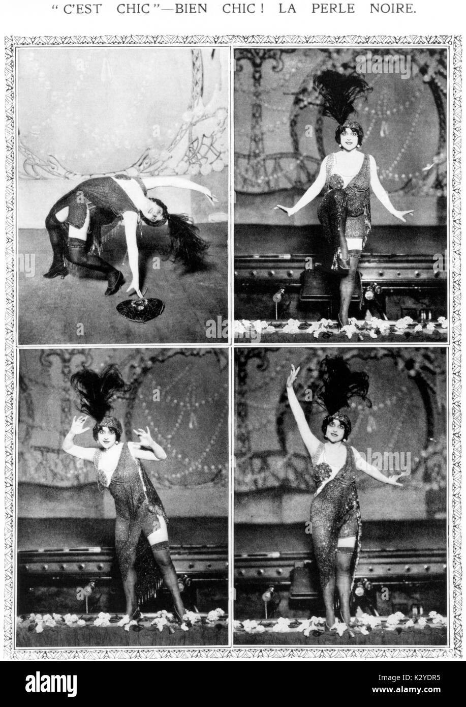 Tanz - 1900s Kabarett Kabarett Music Hall - Von der Skizze' Stockfoto