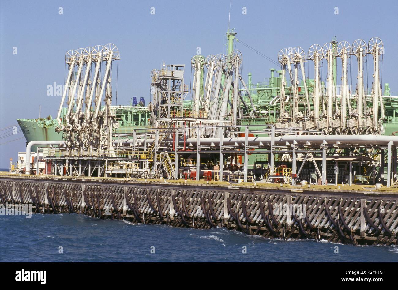Öl laden Terminal am Ras Tanura, der weltweit größte Ölraffinerie, Saudi-Arabien Stockfoto