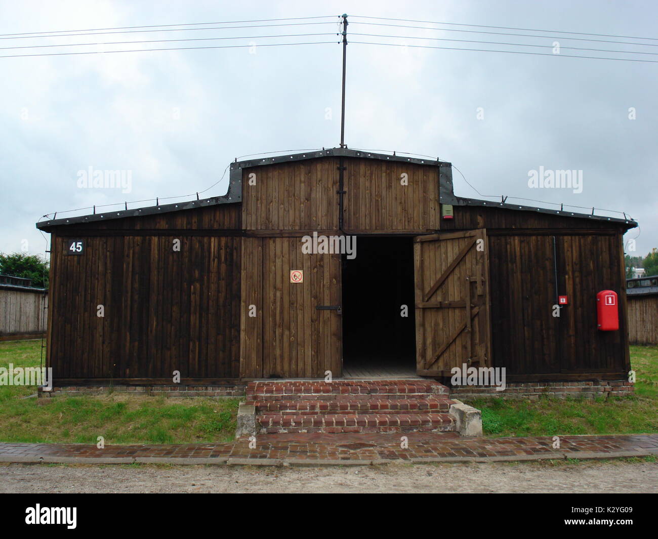 Kaserne von Majdanek in der Nähe von Lublin (Polen) Stockfoto