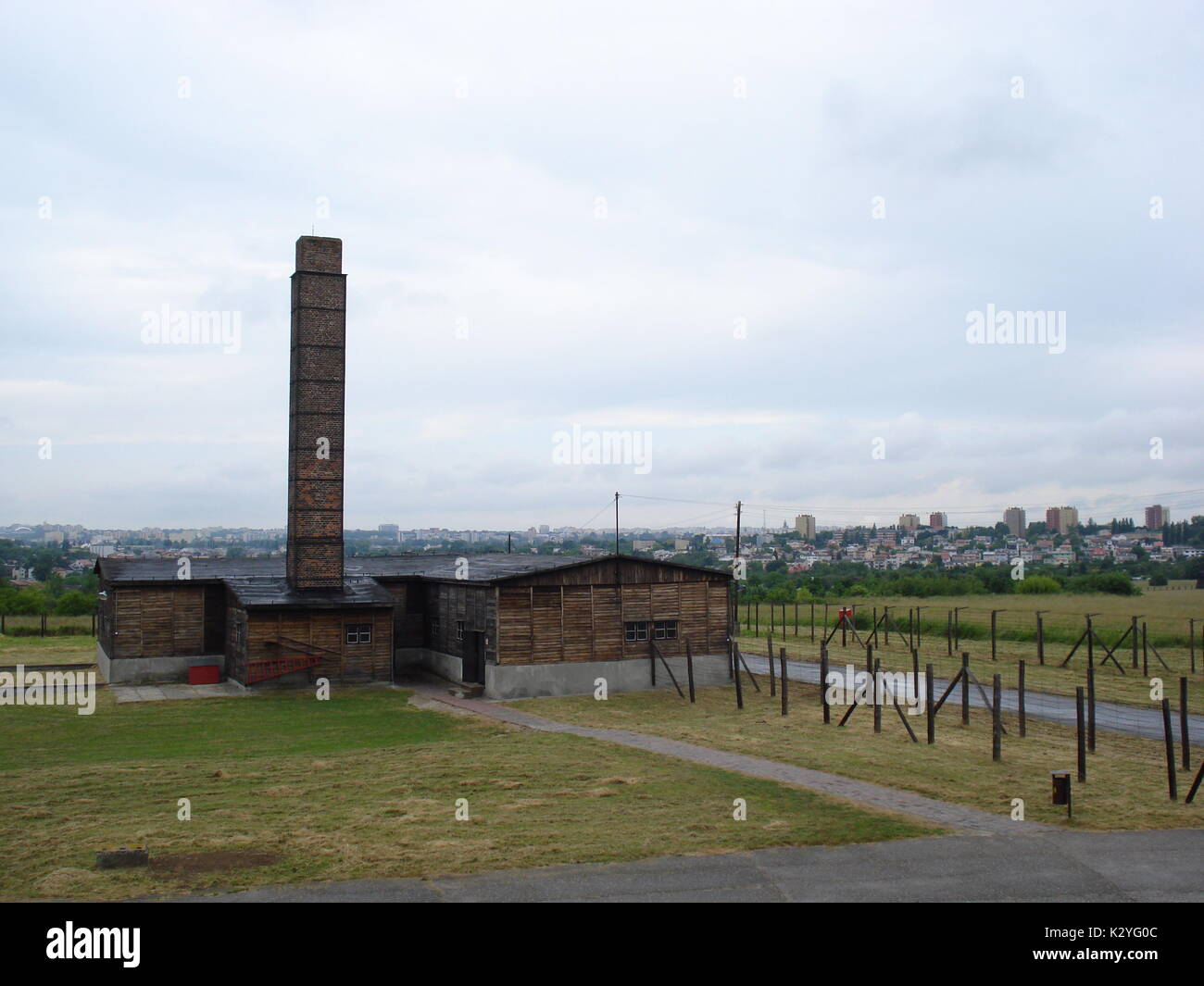 Krematorien in Majdanek bei Lublin (Polen) sind ganz in der Nähe der Stadt Stockfoto