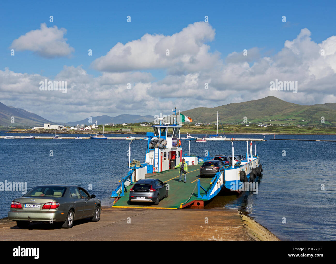 Die Autofähre von Knightstown, Valentia Island zu Tipperary, County Kerry, Irland Stockfoto