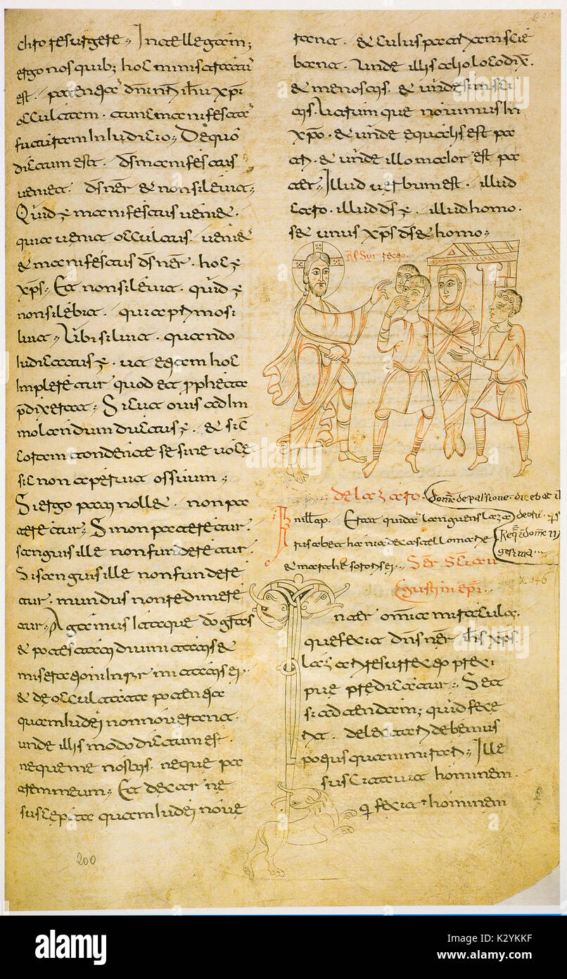 Bibel Vetus testamentum (von der Genesis bis zur Ruth) Jahrhundert X-XI-beneventana Schrift Stockfoto