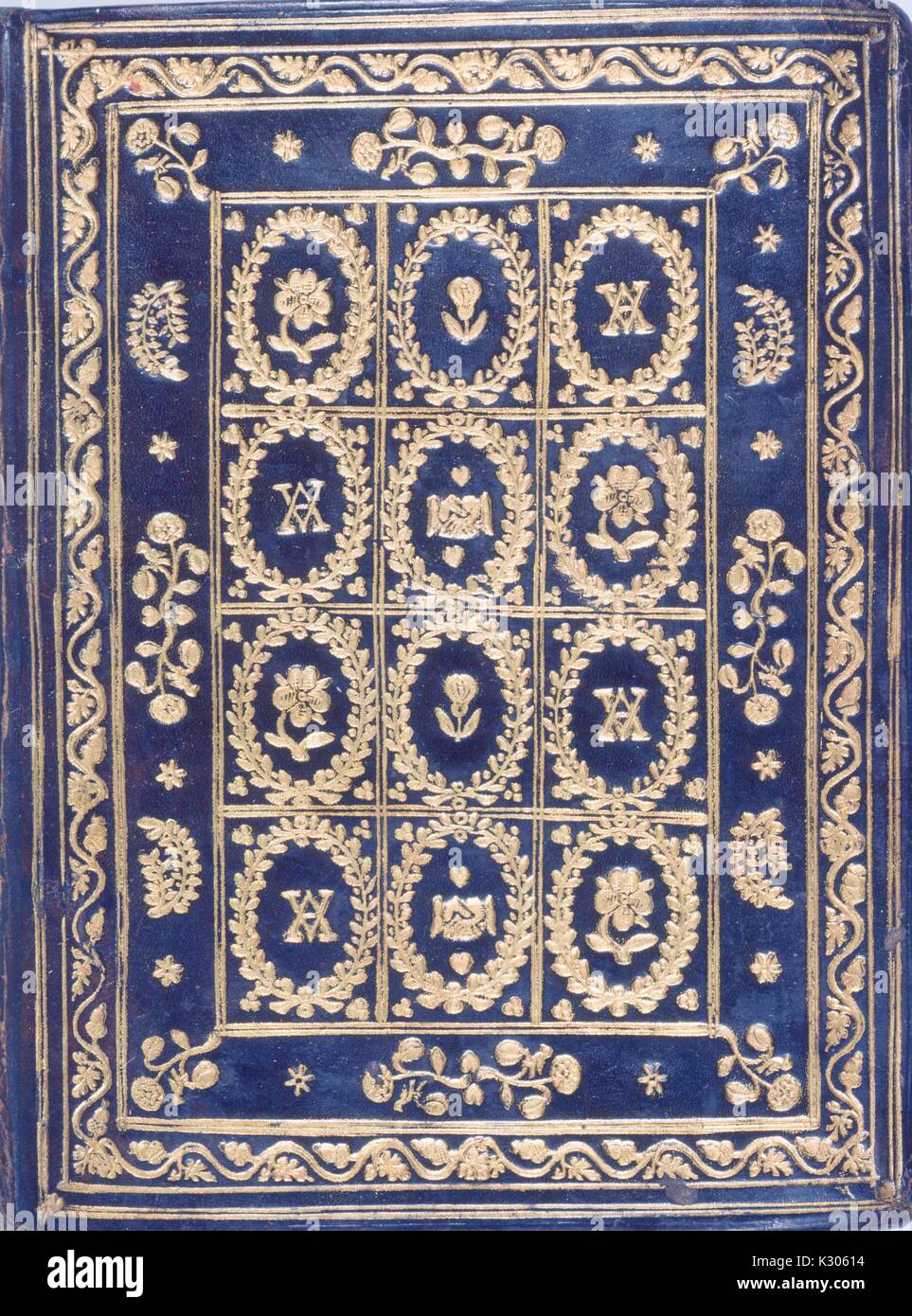 Bilderhandschrift Cover von 'Ténéré et credere mich faciat" in Lateinamerika im 15. Jahrhundert gedruckt, 1400. Stockfoto