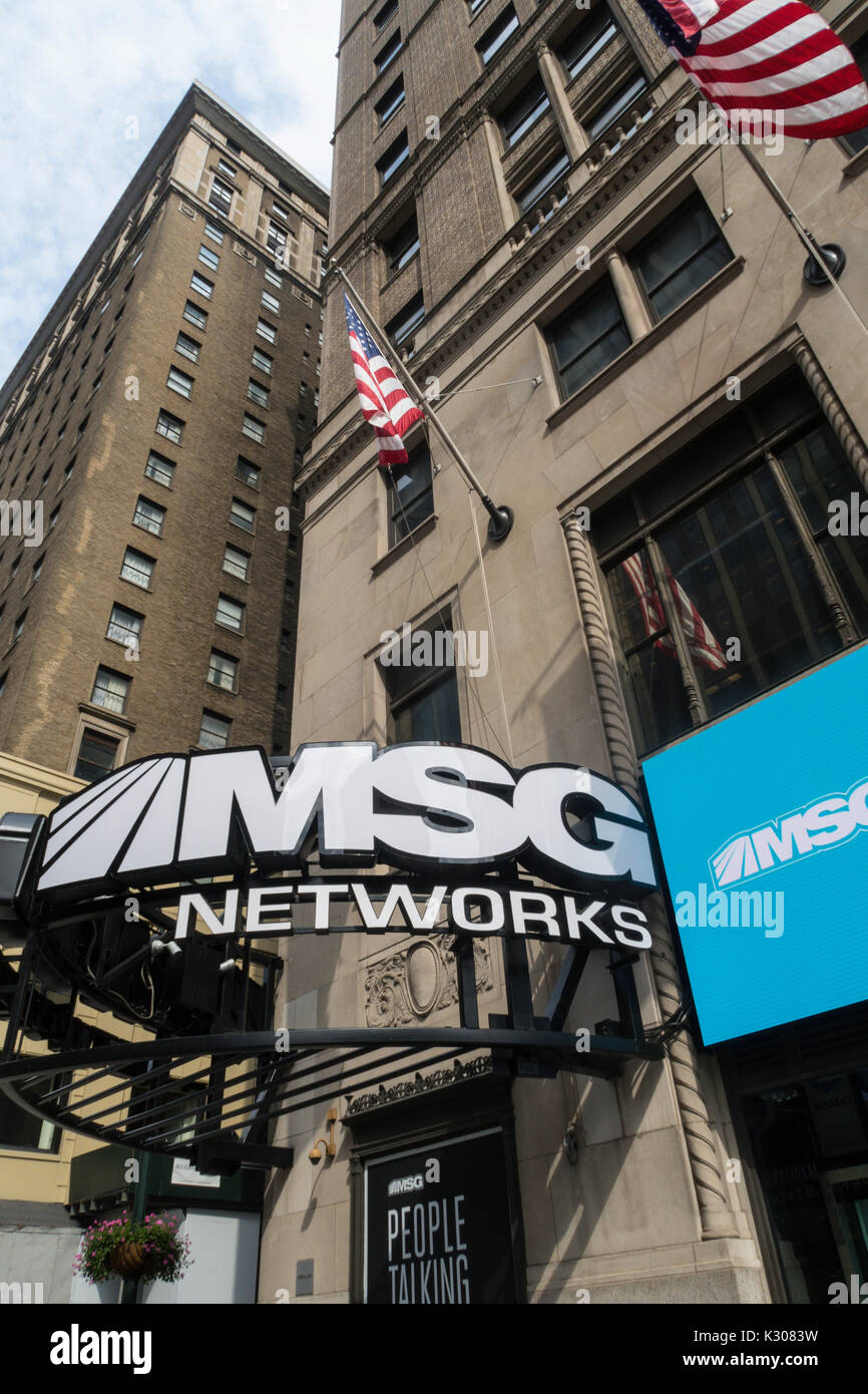 MSG Networks, Seventh Avenue, New York, USA Stockfoto