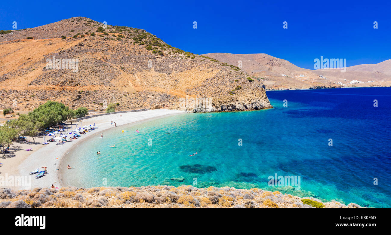 Schönen Strand von astypaleia Insel, Griechenland. Stockfoto