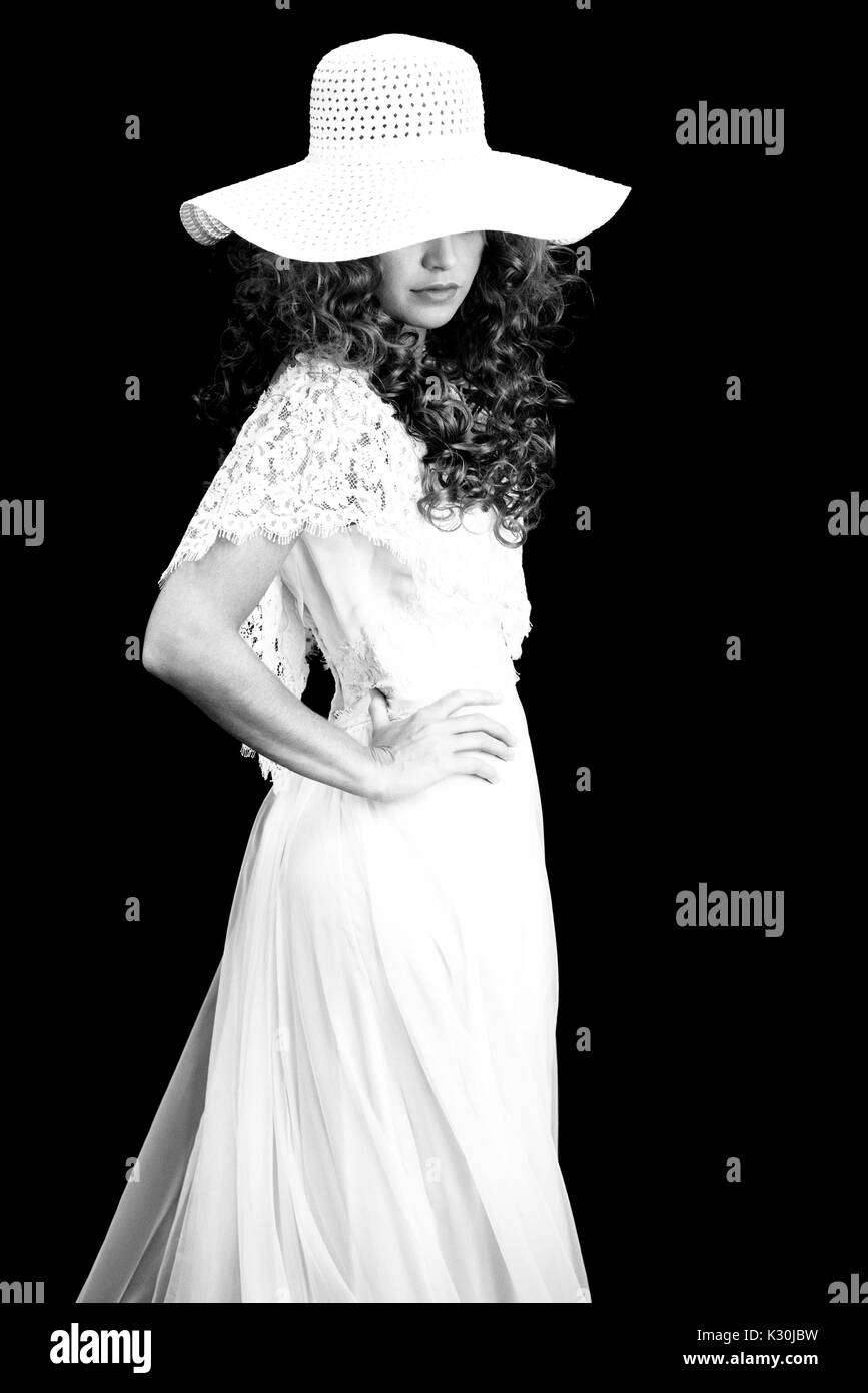 Schöne rote Elegante rote Haare Stockfoto