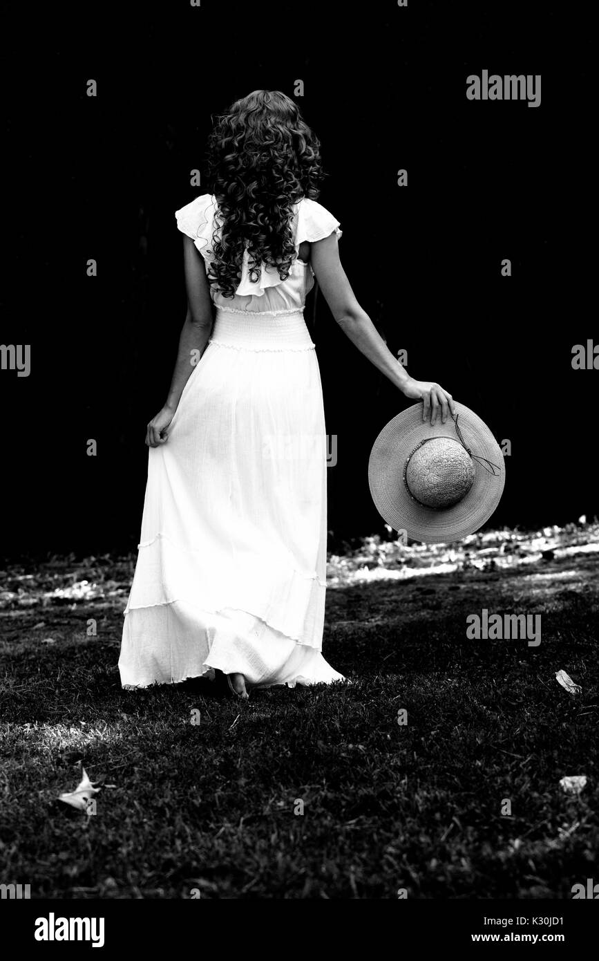 Schöne rote Elegante rote Haare Stockfoto