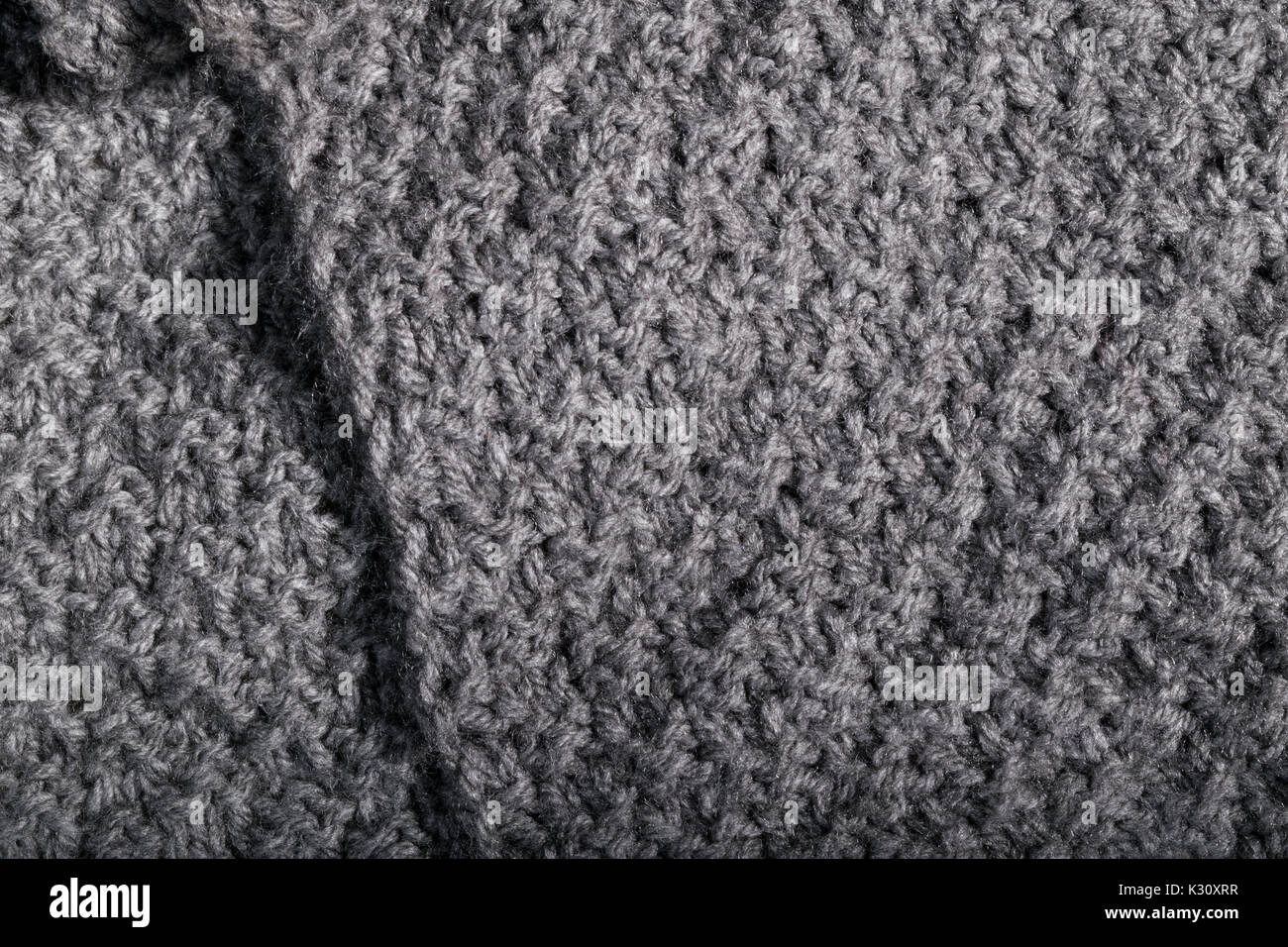 Handarbeit stricken Arbeiten in Details für Grey cashmere Wolle Stoff,  Textil Stockfotografie - Alamy
