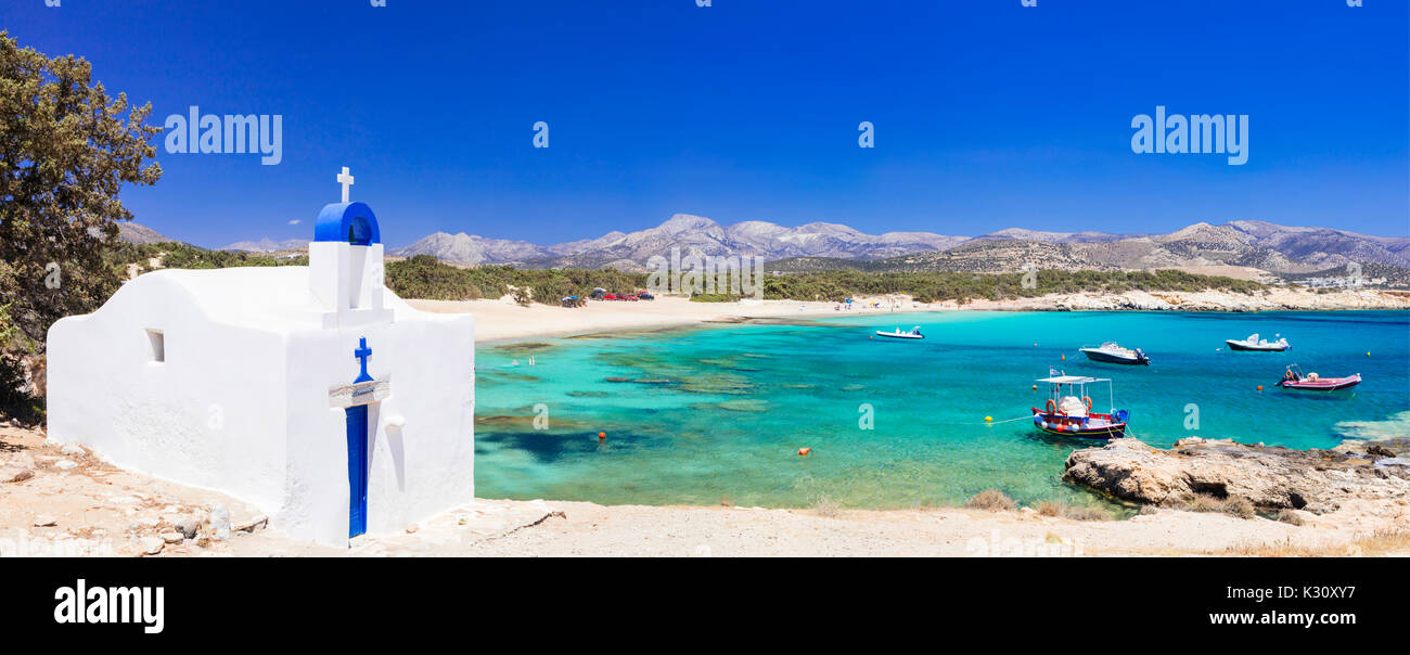 Traditionelle kleine Kirche auf der Insel Naxos, Griechenland. Stockfoto