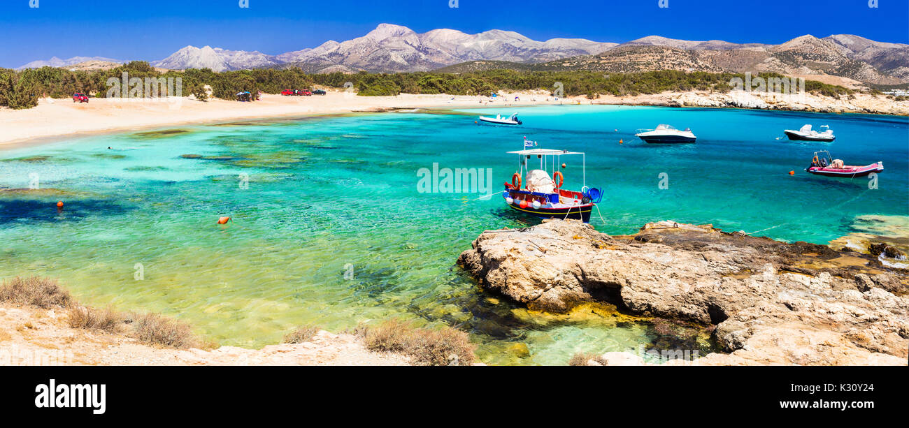 Schönen Strand der Insel Naxos, Kykladen, Griechenland. Stockfoto