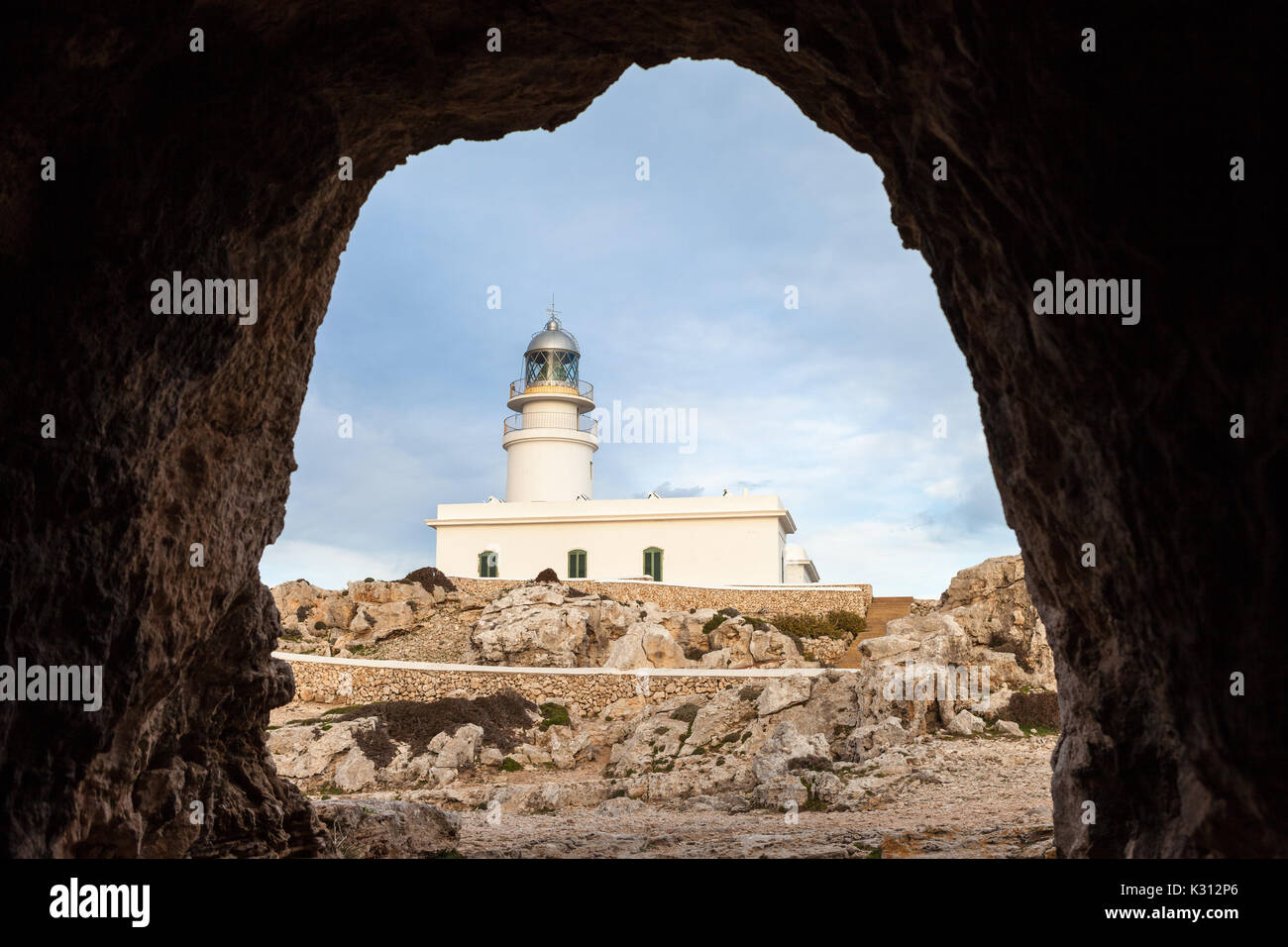 Cavalleria Leuchtturm auf Menorca Stockfoto