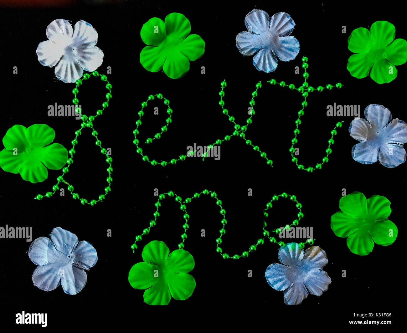 New Age Messaging in den Geist und die Farben der St. Patrick's Day Stockfoto