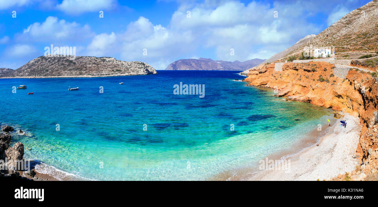 Wunderschöne Insel Amorgos, Kykladen, Griechenland. Stockfoto