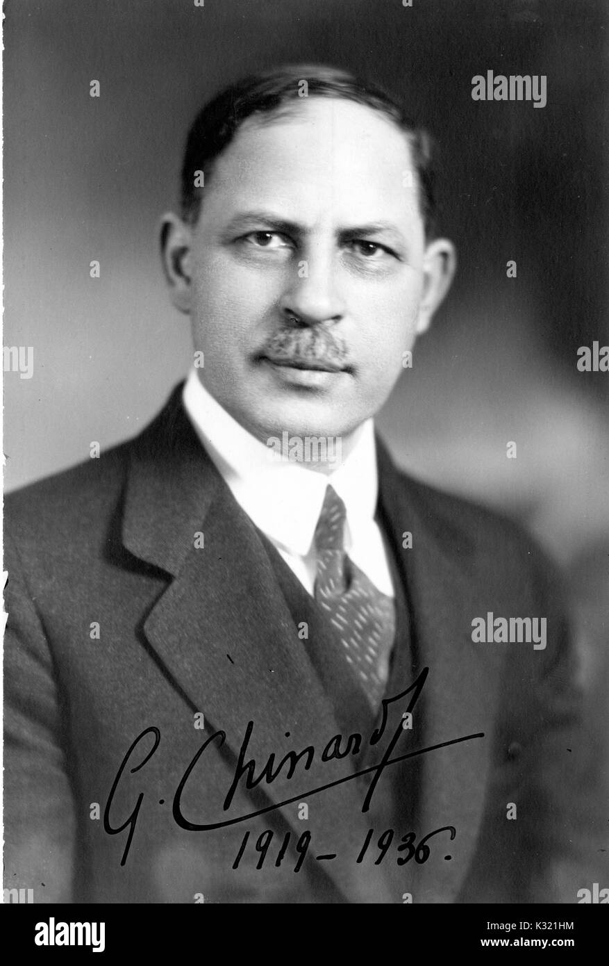Portrait von französischer Literaturhistoriker Gilbert Chinard während seiner Zeit als Professor an der Johns Hopkins University in Baltimore, Maryland, 1931. Stockfoto