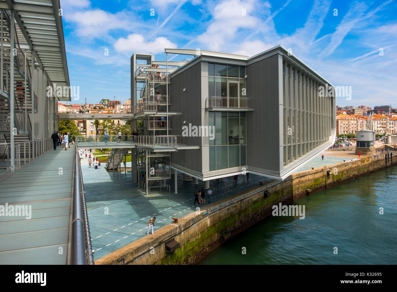 Botin Center Museum Kunst und Kultur. Botin Stiftung, Architekten Renzo Piano. Santander, Biscaya, Kantabrien, Spanien, Europa Stockfoto