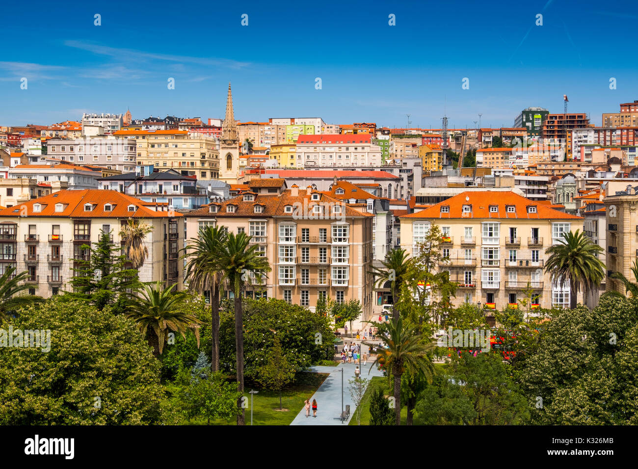 Stadtbild. Panoramablick von Santander, Biscaya, Kantabrien, Spanien, Europa Stockfoto