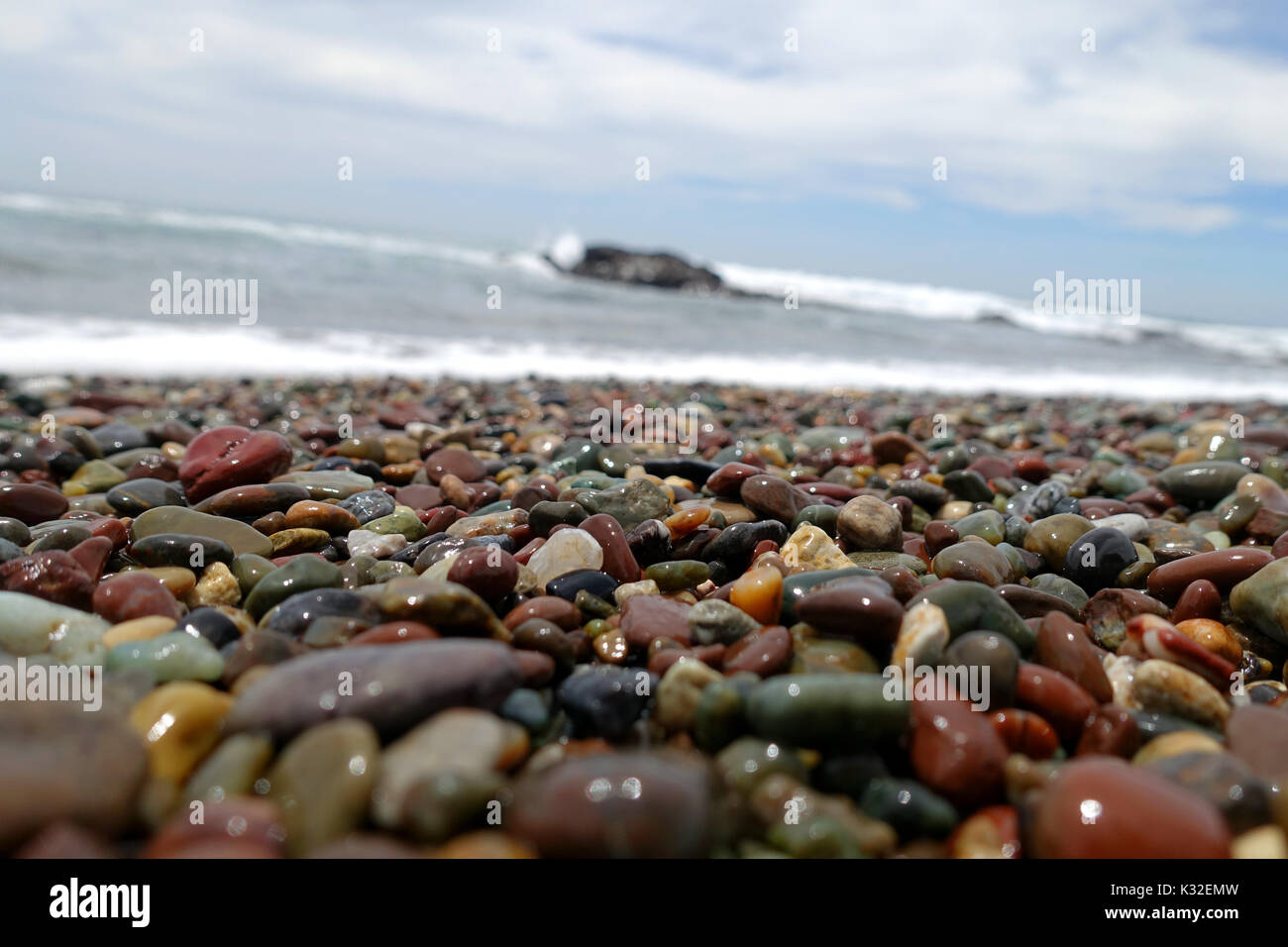 Moonstone Beach - wohl einer der schönsten und einzigartigsten Strände, die Sie besuchen können. Stockfoto