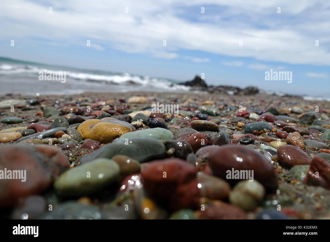 Moonstone Beach - wohl einer der schönsten und einzigartigsten Strände, die Sie besuchen können. Stockfoto