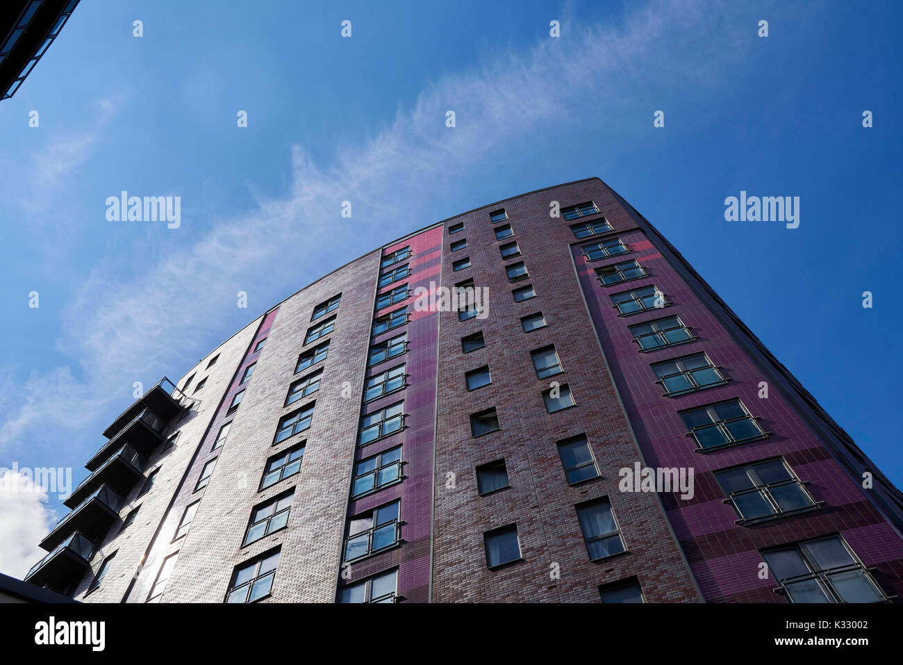 Wohnung Wohnzimmer, Leeds, West Yorkshire, Nordengland, Großbritannien Stockfoto