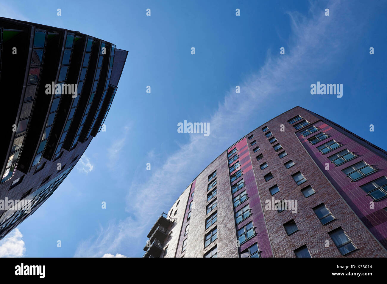 Wohnung Wohnzimmer, Leeds, West Yorkshire, Nordengland, Großbritannien Stockfoto